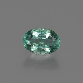 Verde frío Esmeralda Gema - 0.8ct Forma ovalada (ID: 412331)