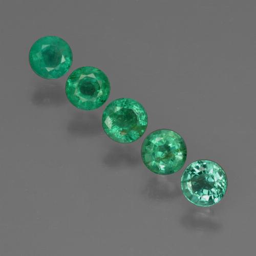 Warm Green Emerald Gem - 0.2ct Round Facet (ID: 412411)