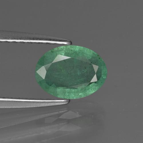 8 x 5,9mm ovaler grüner Smaragd aus Kolumbien, Gewicht von 1 ct, natürlicher Edelstein in SI Reinheit, 1 Stück ovaler Smaragd - Farbe: Mittleres helles Grün, Mohs-Härte von 7,5 - 8 Geeignet für den täglichen Gebrauch im Schmuck, Mai Geburtsstein , Photo A