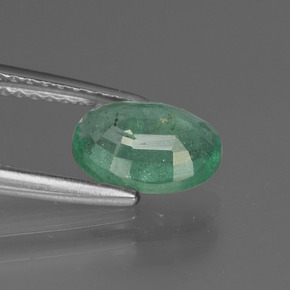 Emerald Gemstone in 8 x 6 mm (calibrated) Size for Sale, Emerald Stone in Medium light Green Color