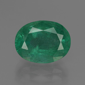 4.2ct Oval Facet Green Emerald for sale thumb image of 4.2ct Oval Facet Green Emerald (ID: 415937)