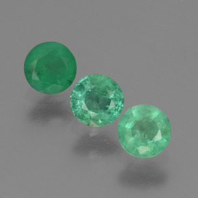Jade Green Emerald Gem - 0.3ct Round Facet (ID: 428771)