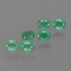 0.75 ct Green Emerald Stone, Natural Emerald in Oval Facet Shape for Sale