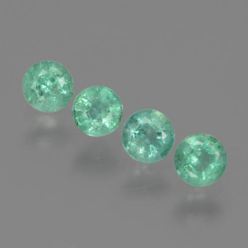 Light Green Emerald Gem - 0.2ct Round Facet (ID: 429247)