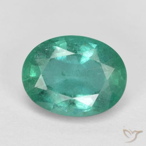 Esmeralda Verde Forma ovalada de 8 x 6,2mm de Zambia, peso de 1.25 ct, piedra preciosa natural Aceitado en claridad si, Esmeralda de 1 pieza - Color: Verde medio, dureza Mohs de 7.5 - 8 Adecuado para joyas de uso diario, Piedra del amor exitoso, Photo A
