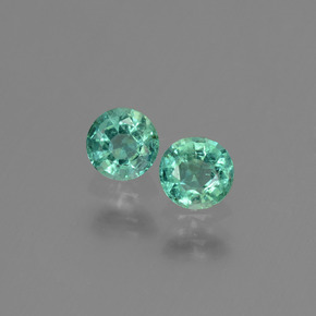 0.52 ctw Green Emerald Gemstones, Emerald Gems in Round Facet Shape for Sale.