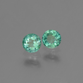 0.52 ctw Green Emerald Stones, Natural Emerald in Round Facet Shape for Sale
