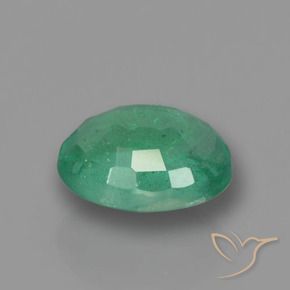 Emerald Gemstone in 7.1 x 5.3 mm Size for Sale, Emerald Stone in Cool Green Color