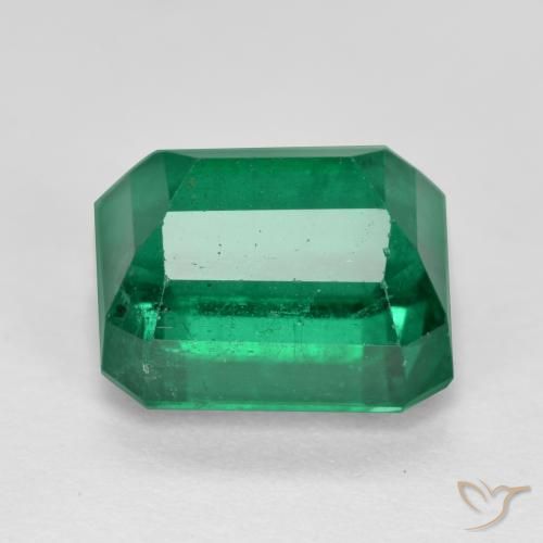 Emerald Gemstone in 8.6 x 7.2 mm Size for Sale, Emerald Stone in Deep Green Color