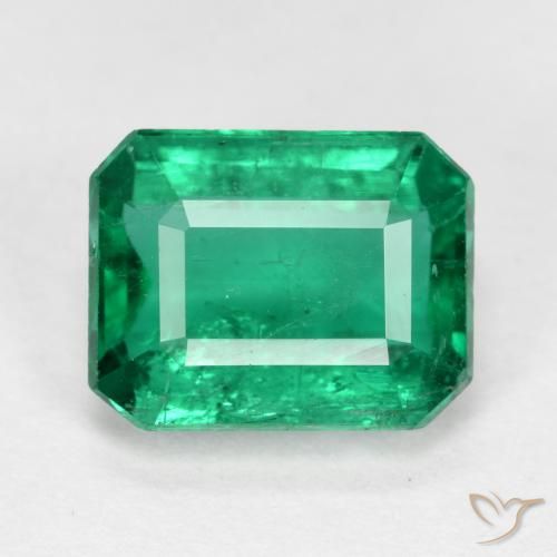 Smeraldo 8,8 x 6,9mm verde Taglio ottagonale dallo Zambia, peso di 2,28 ct, gemma naturale Lubrificate in purezza SI, 1 pezzo Smeraldo - Colore: Verde elettrico, durezza Mohs di 7,5 - 8 adatto per gioielli da indossare ogni giorno, Pietra portafortuna di maggio, Photo A