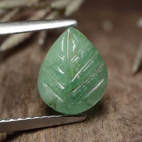 1.3ct Carved Leaf Green Emerald for sale thumb image of 1.3ct Carved Leaf Green Emerald (ID: 491608)