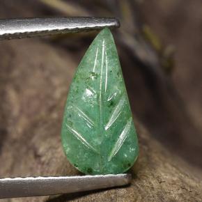 1.2ct Fantasy Carved Leaf Green Emerald for sale thumb image of 1.2ct Fantasy Carved Leaf Green Emerald (ID: 491861)
