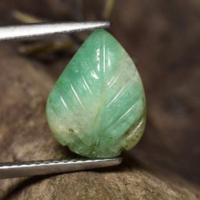 2.8ct Fantasy Carved Leaf Green Emerald for sale thumb image of 2.8ct Fantasy Carved Leaf Green Emerald (ID: 491867)