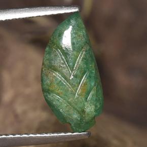 3.2ct Fantasy Carved Leaf Green Emerald for sale thumb image of 3.2ct Fantasy Carved Leaf Green Emerald (ID: 491868)