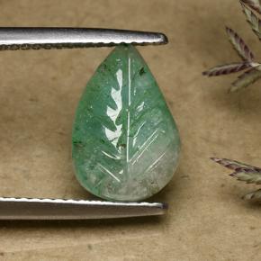 2.9ct Fantasy Carved Leaf Green Emerald for sale thumb image of 2.9ct Fantasy Carved Leaf Green Emerald (ID: 492002)
