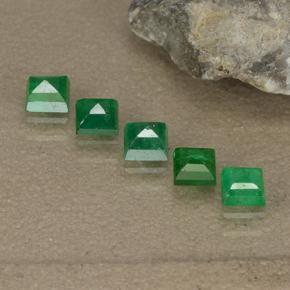 Emerald Gemstones in 3 x 2.9 mm Size for Sale, Emerald Stones in Green Color