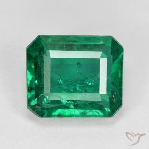 Natural Zambian Emerald Faceted Gemstone Rectangle Shape Emerald Loose Gemstone Ring Size Emerald Gemstone 3.24 Ct 10x6x5 MM