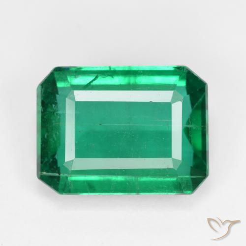5.54ct Natural Electric Green Emerald, Emerald Cut, VS-SI
