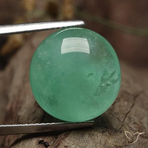 13,06 ct runder Cabochon-Smaragd, 15,1 mm aus Kolumbien, Photo A