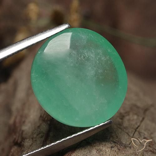 Emerald Gemstone in 15 mm (calibrated) Size for Sale, Emerald Stone in Cool Emerald Green Color