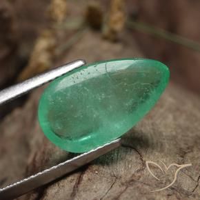 Emerald Gemstone in 15.9 x 9.2 mm Size for Sale, Emerald Stone in Light Green Color