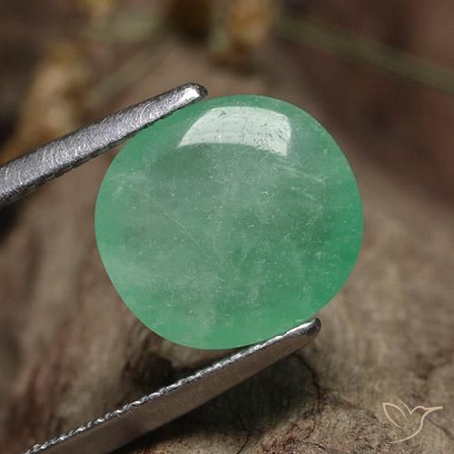 Emerald Gemstone in 11.1 x 10.3 mm Size for Sale, Emerald Stone in Light Green Color
