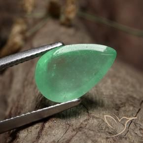 Emerald Gemstone in 13.4 x 8.6 mm Size for Sale, Emerald Stone in Pistachio Green Color