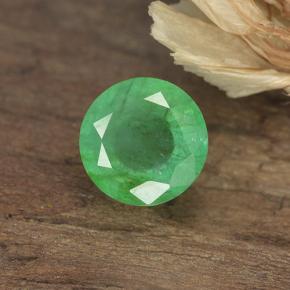 0.7ct Round Facet Green Emerald for sale thumb image of 0.7ct Round Facet Green Emerald (ID: 498663)