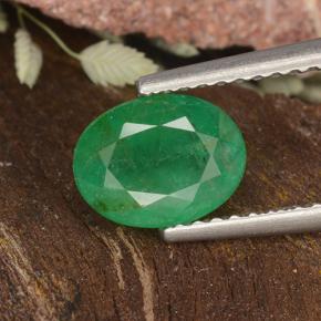 1.1ct Oval Facet Green Emerald for sale thumb image of 1.1ct Oval Facet Green Emerald (ID: 498695)