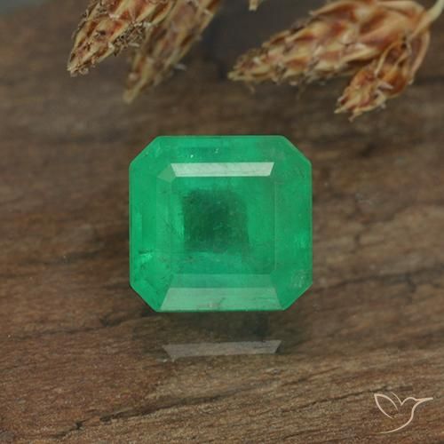 0.84ct Natural Medium Green Emerald, Emerald Cut, VS-SI
