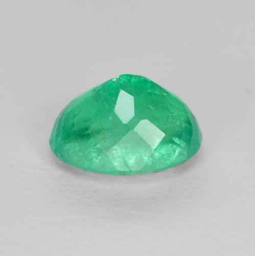 Emerald Gemstone in 6.9 x 5.4 mm Size for Sale, Emerald Stone in Electric Green Color