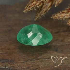 Emerald Gemstone in 6.9 x 5.5 mm Size for Sale, Emerald Stone in Warm Green Color