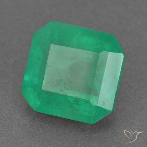 2.48 ct Green Emerald Stone, Natural Emerald in Octagon Step Cut Shape for Sale