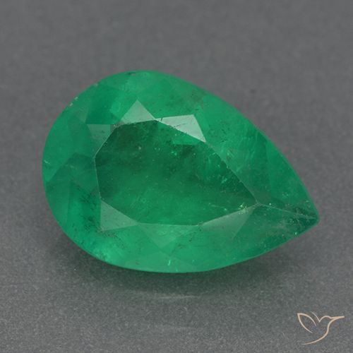 8.60 Ct Natural Pear Cut Colombian Green Emerald Loose Gemstone 