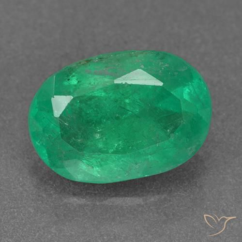 2.07ct Natural Medium Green Emerald, Oval, VS-SI