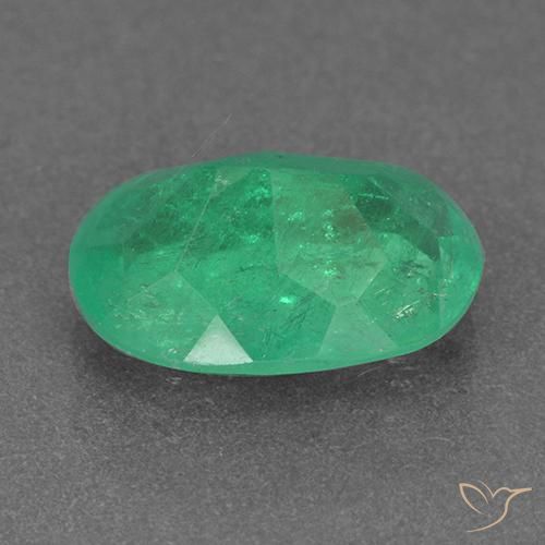 Emerald Gemstone in 10 x 7 mm (calibrated) Size for Sale, Emerald Stone in Medium Green Color