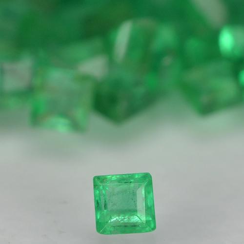 Bright Green Emerald Gem - 0ct Square Facet (ID: 500495)