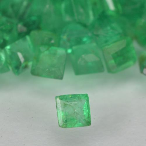 Bright Green Emerald Gem - 0ct Square Facet (ID: 500498)