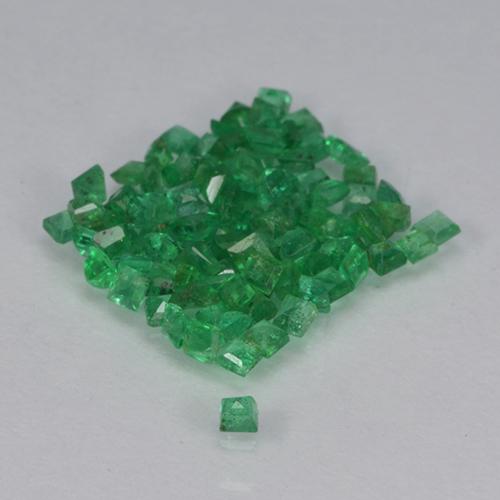 Emerald Gemstones in 1.3 x 1.3 mm Size for Sale, Emerald Stones in Medium Green Color