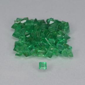 1.39 ctw Green Emerald Stones, Natural Emerald in Square Step-Cut Shape for Sale