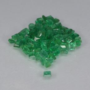 Emerald Gemstones in 1.3 x 1.3 mm Size for Sale, Emerald Stones in Warm Green Color