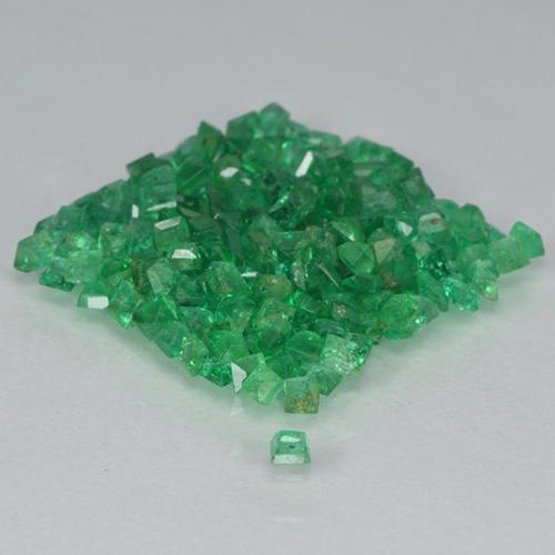 Emerald Gemstones in 1.3 x 1.3 mm Size for Sale, Emerald Stones in Warm Green Color
