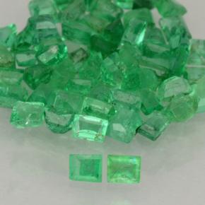 Verde brillante Smeraldo Gem - 0ct Taglio baguette graduale (ID: 503013)