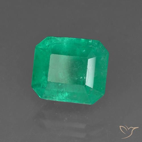 3.15 ct Green Emerald Stone, Natural Emerald in Octagon Step Cut Shape for Sale