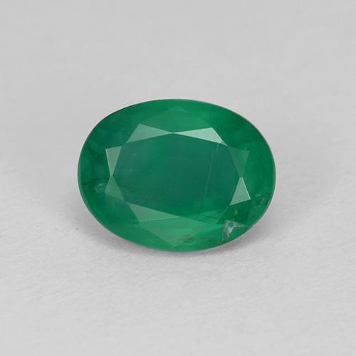 Medium Green Smaragd Edelstein - 1.4ct Oval facettiert (ID: 509235)