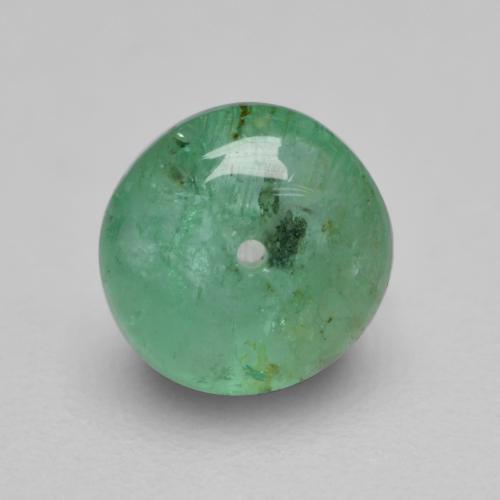 Medium light Green Emerald Gem - 0.5ct Round Drilled Rondelle (ID: 535888)
