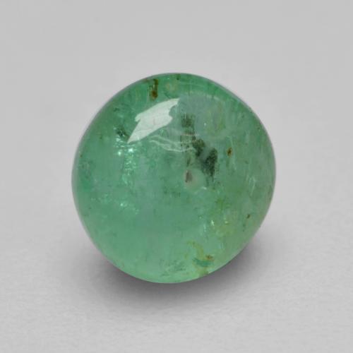 0.52 ct Green Emerald Stone, Natural Emerald in Round Drilled Rondelle Shape for Sale