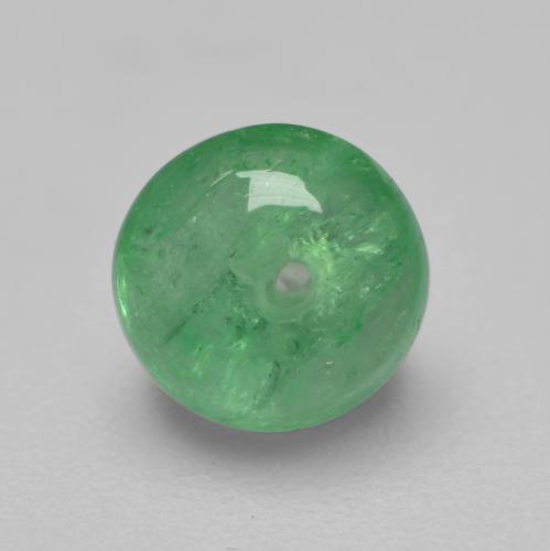 Bright Green Emerald Gem - 0.5ct Round Drilled Rondelle (ID: 535889)