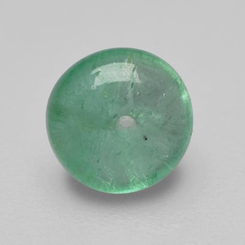 Verde frío claro Esmeralda Gema - 0.5ct Rondelle circular perforado (ID: 535895)