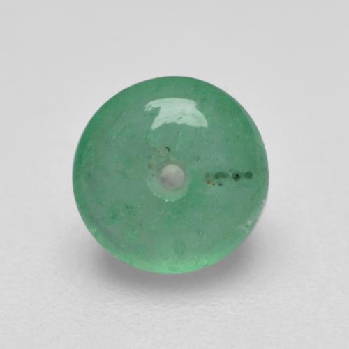 Bright Green Emerald Gem - 0.5ct Round Drilled Rondelle (ID: 535899)
